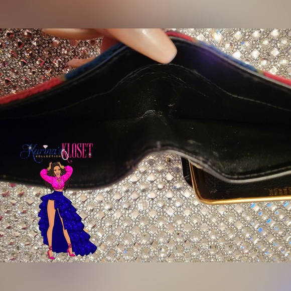 Vintage Roberta di Camerino Kisslock Short Bifold Wallet, Blue, Green & Red - Picture 5 of 7